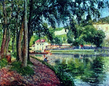風景 Painting - 夏の釣り カミーユ・ピサロの風景
